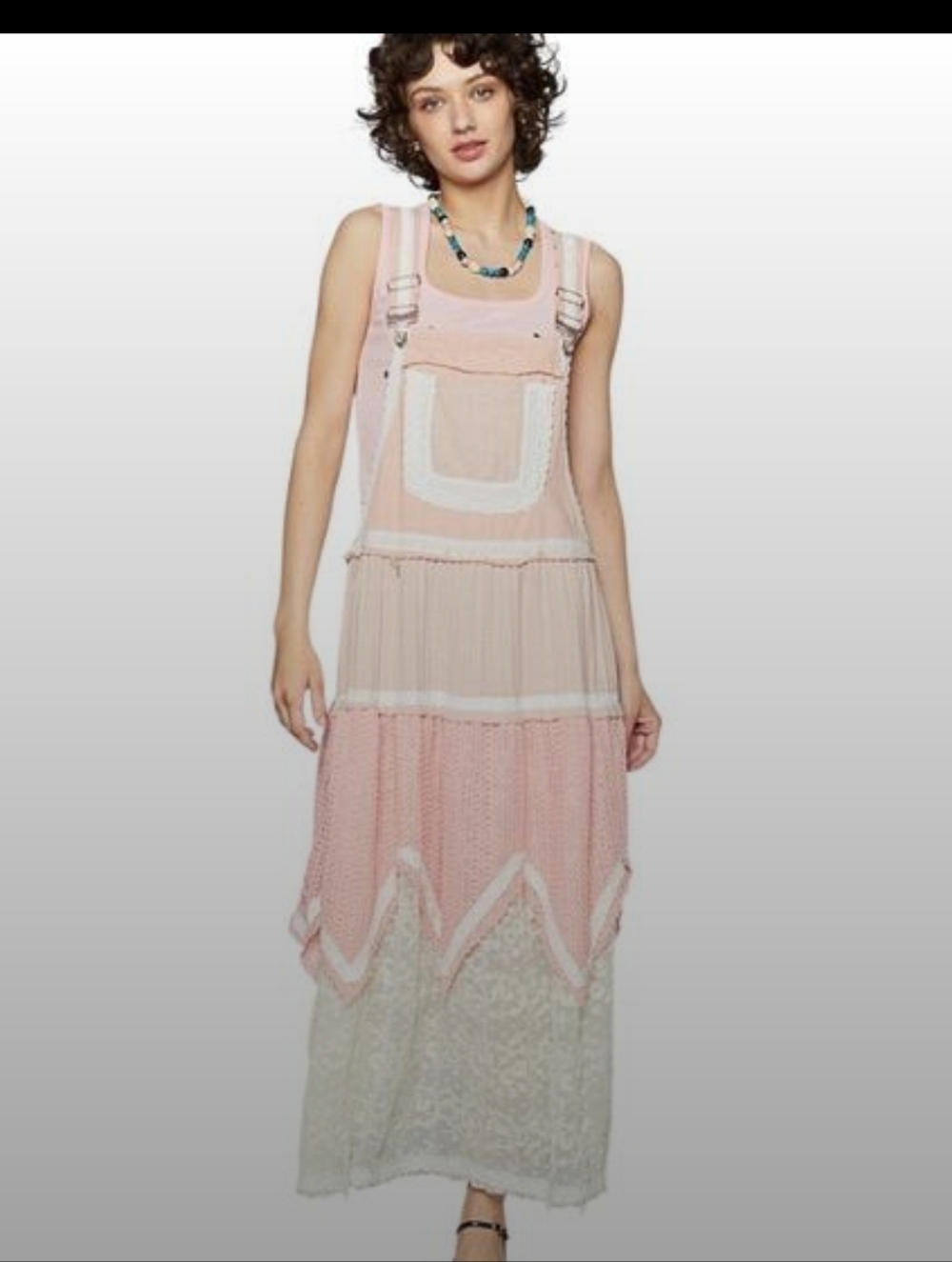 POL Patchwork Overall Dress